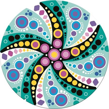 Készségfejlesztő MAPED Mozaikos mandala készítő készlet, MAPED CREATIV, Velvet Mosaics
