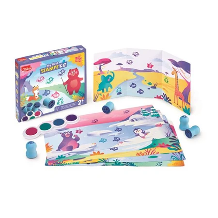 Készségfejlesztő MAPED Nyomdázó készlet, állatok, MAPED CREATIV Early Age My First Stamps Kit