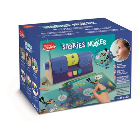 Készségfejlesztő MAPED Történetkészítő készlet, hangfelvevő MAPED CREATIV Stories Maker, hangtorzító 7 hangtípussal...
