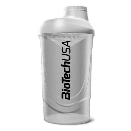 Kulacs  600ml BIOTECH USA,Wave Shaker, átlátszó keverőpalack