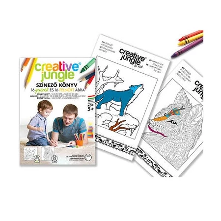 Kifestő CREATIVE JUNGLE A/5  felnőtteknek és gyerekeknek 16+16 lap