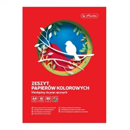 Kivágó papír HERLITZ A/4 80g 10 lap/csomag egyik oldalon fényesen szines