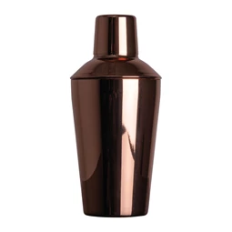 Koktél shaker, rozsdamentesacél, réz bevonattal, 500ml, rose gold színben fénylik