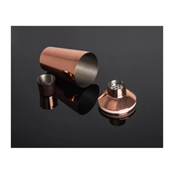 Koktél shaker, rozsdamentesacél, réz bevonattal, 500ml, rose gold színben fénylik