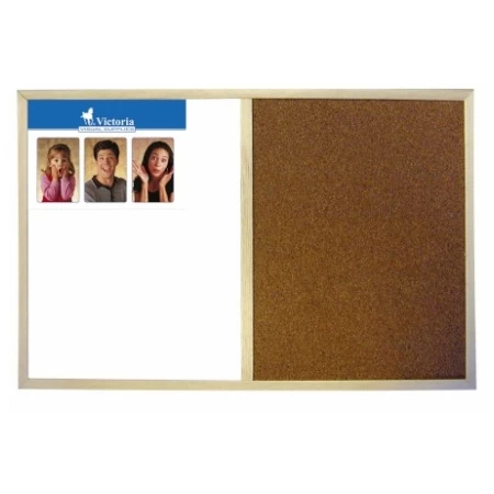 Kombi tábla 60x 80 cm VICTORIA 6200 88-10c fehér/parafa