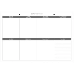 Könyöklő/fali naptár Bianco TOPTIMER 440 × 340 mm fekvő, 26 fehér lap/tömb T111