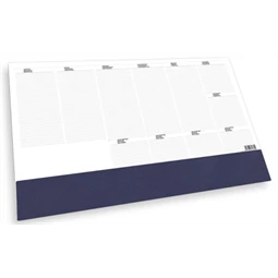 Könyöklő naptár 2026 TOPTIMER T110, kék műbőr klapnival