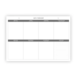 Könyöklő/fali naptár Bianco TOPTIMER 440 × 340 mm fekvő, 26 fehér lap/tömb T111