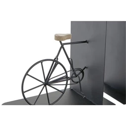 Könyvtámasz szett kerékpár fém 20x12x20 cm fekete