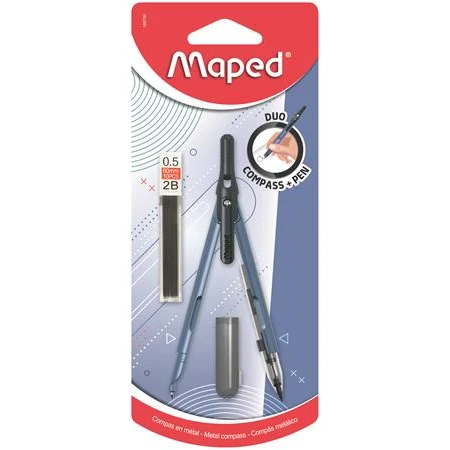 Körző MAPED 2in1, ceruzává alakítható, heggyel, Compass Pen, vegyes színek