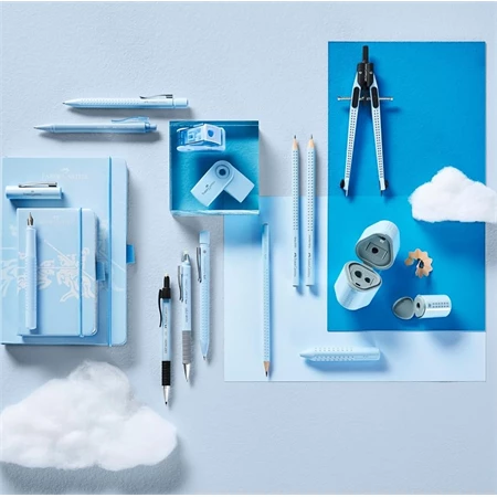 Körző készlet Faber-Castell precíziós gyorsállítás, Grip Stream égkék, Quick-set