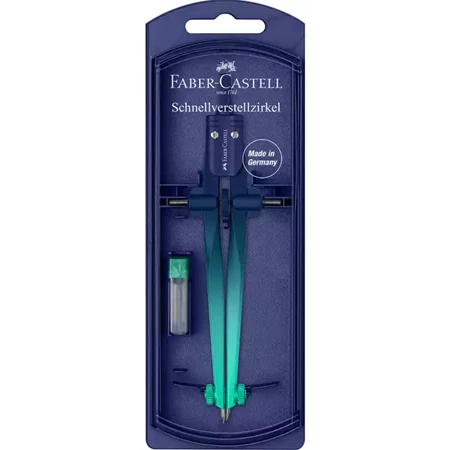 Körző készlet Faber-Castell precíziós gyorsállítás + hegy, Flow Edition