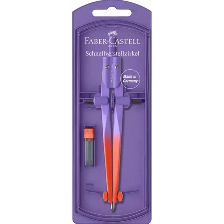 Körző készlet Faber-Castell precíziós gyorsállítás + hegy, Flow Edition