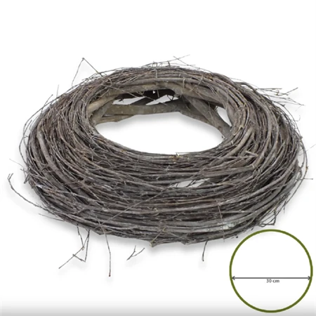 Koszorú fészek 30cm szürke