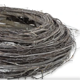 Koszorú fészek 30cm szürke