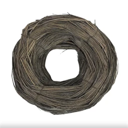 Koszorú szalma vastag rusztikus 20cm szürke