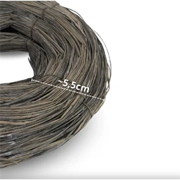 Koszorú szalma vastag rusztikus 20cm szürke