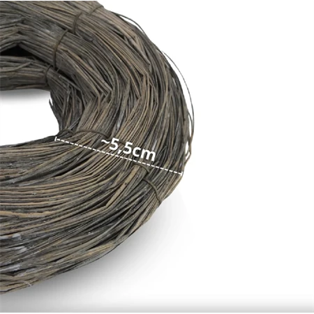 Koszorú szalma vastag rusztikus 20cm szürke