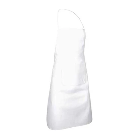 Kötény hosszú, 1zsebbel, non-woven anyagból, 1 nagy zsebbel, grammsúly 90 g/m2. fehér