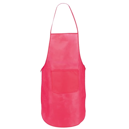 Kötény, szakács, non-woven kötény zsebbel, 500x730mm, rózsaszín, pink