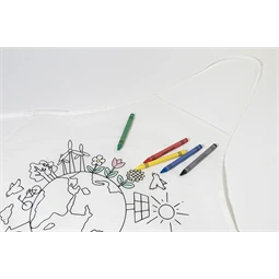 Kötény szakács non-woven színezhető mintával 5db zsírkrétával, 43x43cm, Föld minta