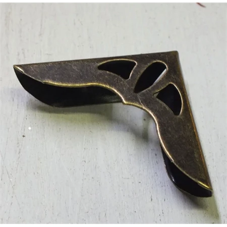 Kreatív fém sarokvédő albumhoz, 30x30mm, 8db/csomag réz színű