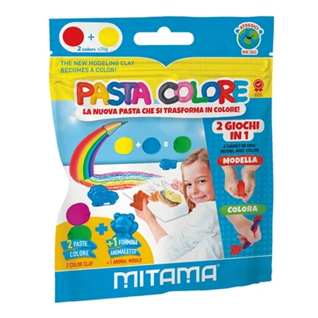 Kreatív gyurma szett Mitama 2x20 g színes gyurma + 1 állatforma