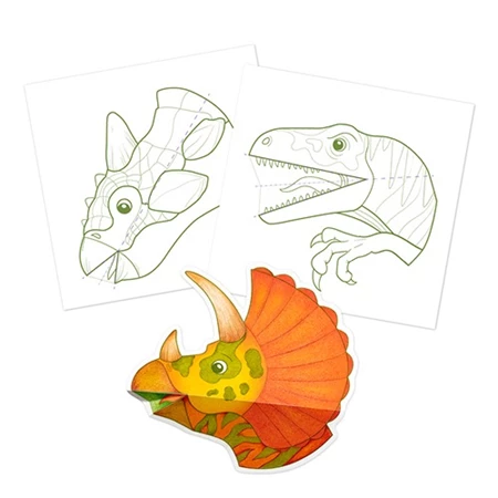 Kreatív színezőfüzet Avenue Mandarine 3D Dinoszaurusz spirálos