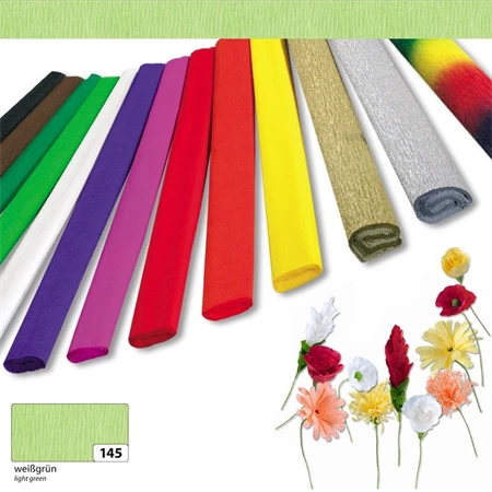 Krepp papír 50x250 cm, 32gr halványzöld, FOLIA