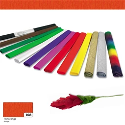 Krepp papír 50x250 cm, 32gr narancs