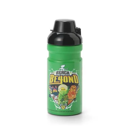 Kulacs LEGO 390 ml LEGO Ninjago, zöld-fekete-mintás