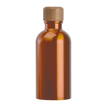 Kulacs alumínium 400ml-es, karabínerrel, bambusz kupakkal, narancssárga