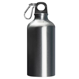 Kulacs alumínium 500ml-es, karabínerrel szürke