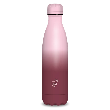 Kulacs fém 500ml ARS UNA duplafalú fém ivópalack Burgundy - Pink