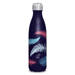 Kulacs fém 500ml ARS UNA duplafalú fém ivópalack Feather Dark