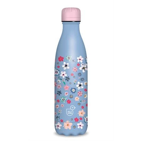 Kulacs fém 500ml ARS UNA duplafalú fém ivópalack Pearl Blossom blue