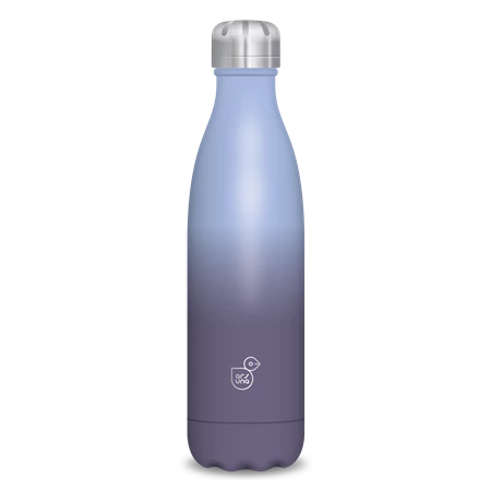 Kulacs fém 500ml ARS UNA duplafalú fém ivópalack Purple - Blue