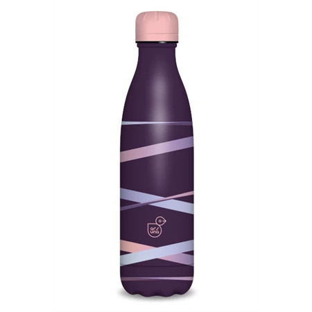 Kulacs fém 500ml ARS UNA duplafalú fém ivópalack Ribbon-purple