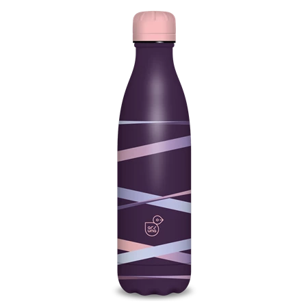 Kulacs fém 500ml ARS UNA duplafalú fém ivópalack Ribbon Purple