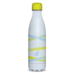 Kulacs fém 500ml ARS UNA duplafalú fém ivópalack Ribbon yellow