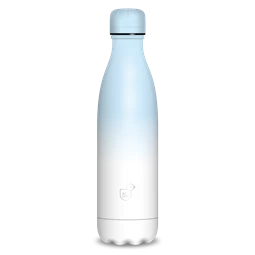 Kulacs fém 500ml ARS UNA duplafalú fém ivópalack White - Sky blue