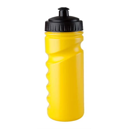Kulacs műanyag 500ml sárga test, fekete kupak