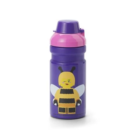 Kulacs műanyag LEGO 390 ml Bee, lila-rózsaszín-mintás