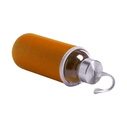 Kulacs üveg 420ml ivópalack neoprén narancssárga tokban, 64 × 190mm