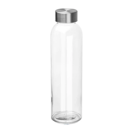 Kulacs üveg 500ml fém kupakkal BPA mentes áttetsző