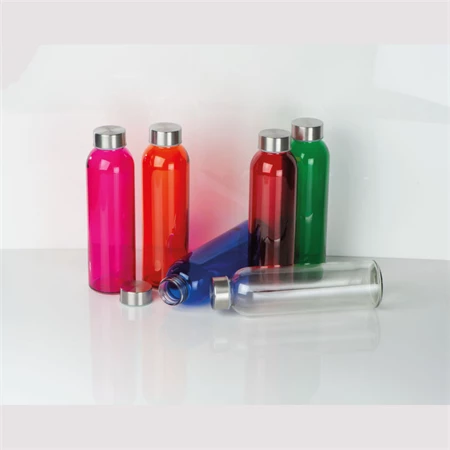 Kulacs üveg 500ml fém kupakkal BPA mentes áttetsző