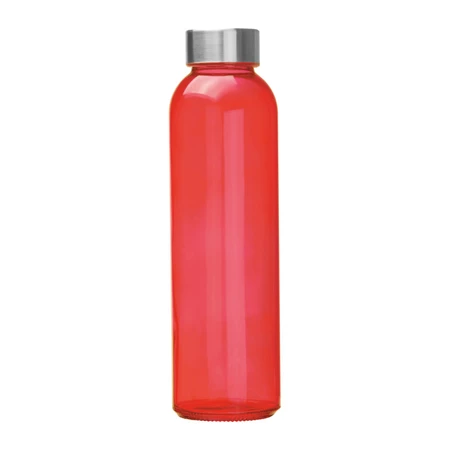Kulacs üveg 500ml fém kupakkal BPA mentes piros