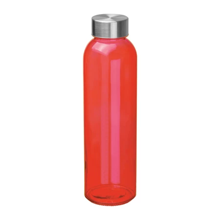 Kulacs üveg 500ml fém kupakkal BPA mentes piros
