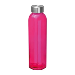 Kulacs üveg 500ml fém kupakkal BPA mentes rózsaszin