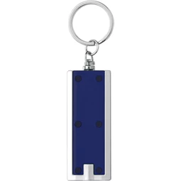 Kulcstartó LED lámpával, fehér fénnyel, áttetsző kék test